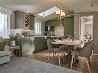 2026 Swift Vendee Lodge Static Lodge Holiday Home dining to kitchen