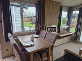 2013 ABI Sunningdale Static Caravan Holiday Home dining area