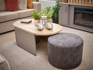 2026 Carnaby Oakdale Static Caravan Holiday Home living area coffee table