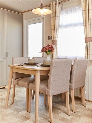 2026 Carnaby Oakdale Static Caravan Holiday Home dining area