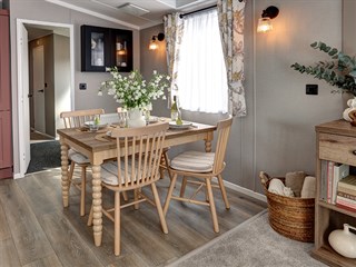 2027 Swift Clermont Static Caravan Holiday Home dining area