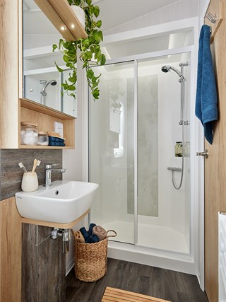 2027 Swift Bordeaux Static Caravan Holiday Home  shower room