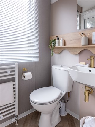 2027 Swift Burgundy Static Caravan Holiday Home washroom