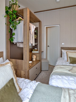 2027 Swift Montreal Static Lodge Holiday Home twin bedroom