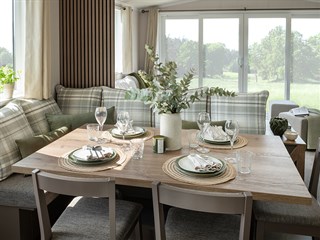 2027 Swift Morlaix Lodge Static Lodge Holiday Home dining area