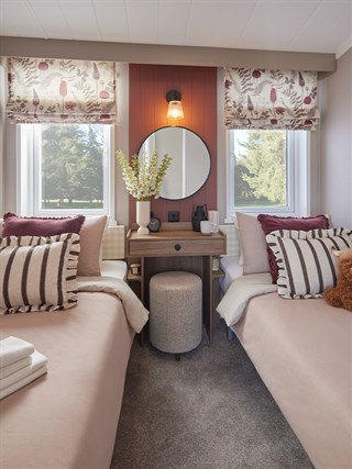 2027 Swift Clermont Lodge Static Lodge Holiday Home twin bedroom