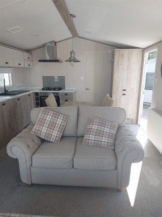 2022 Atlas Abode 40ft x 12ft x 3 Bedroom Static Caravan Holiday Home living area sofa