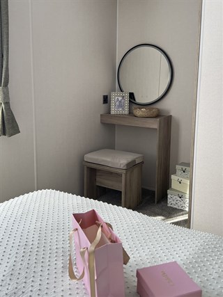 2026 Willerby Malton 35ft x 12ft 2 bedroom Static Caravan Holiday Home main bedroom vanity table