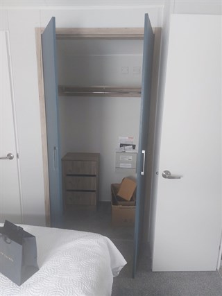 2026 Willerby Ashford Static Caravan Holiday Home main bedroom walk in wardrobe