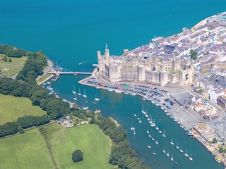 Caernarfon Castle from the air