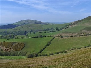 Views across mountainous Mold