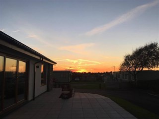 sundown at Sarnfaen Caravan Park, near Barmouth