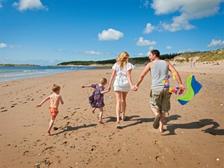 Treaddur Bay is a short drive from Hendy Caravan Park with golden beaches