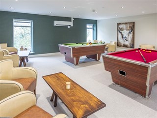 Woodland Falls Holiday Park, Lligwy games room