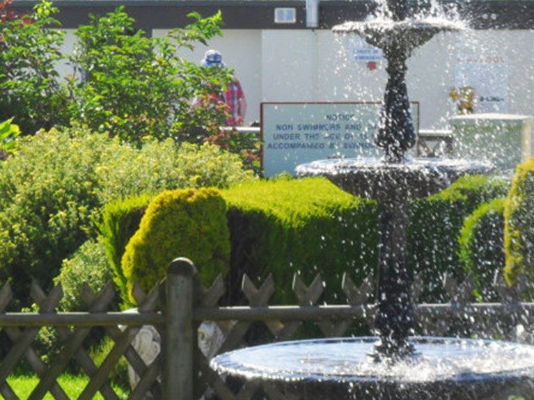 Nant Newydd Caravan Park, Brynteg, Benllech, Anglesey fountain