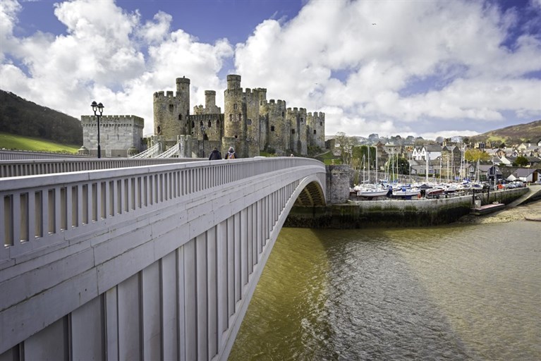 Bridge and Conwy Castle