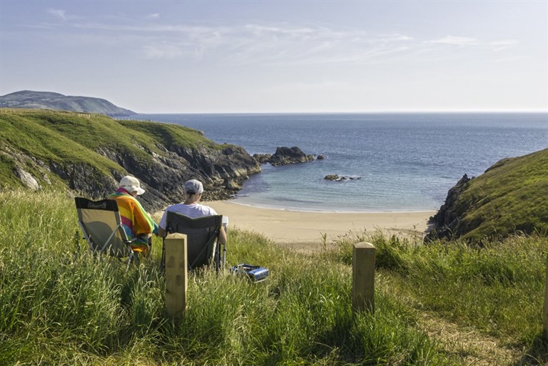 View looking out over Porth Iago