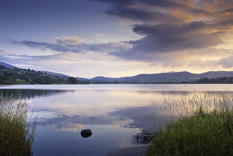 Bala Lake (Llyn Tegid) at sunset