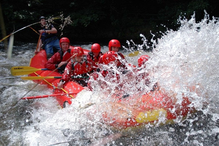 White water rafting, Bala